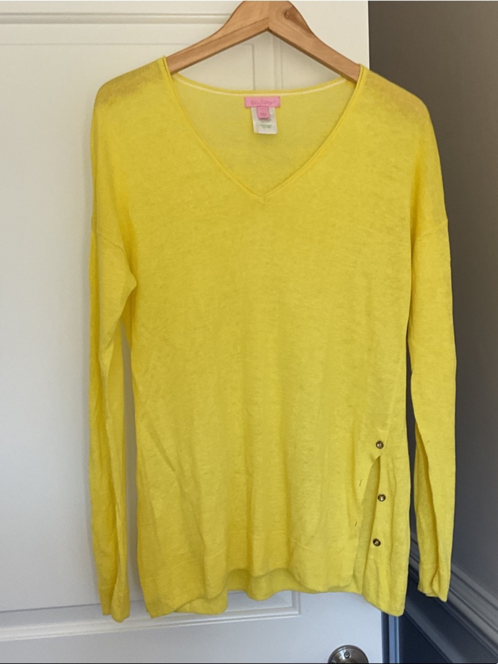 Lilly Pulitzer Sunny Yellow Lightweight Knit Top